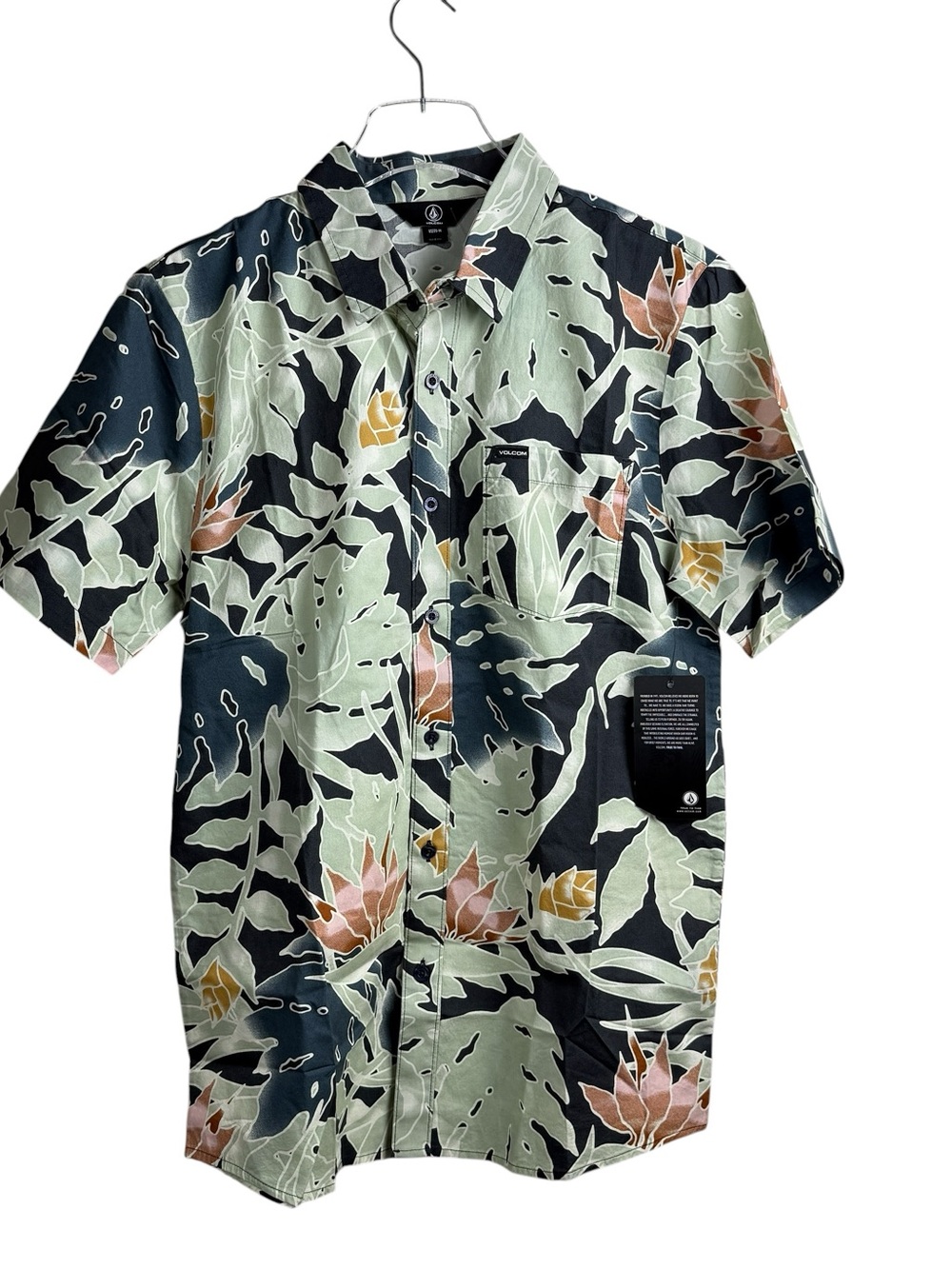 Volcom Warbler Short Sleeve Button Up Shirt Men’s Size M NWT MSRP $60